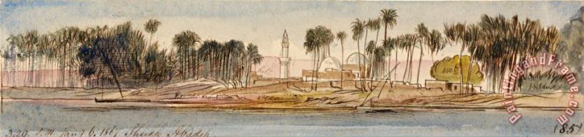 Sheikh Abadeh, 3 20 Pm, 6 January 1867 (85) painting - Edward Lear Sheikh Abadeh, 3 20 Pm, 6 January 1867 (85) Art Print