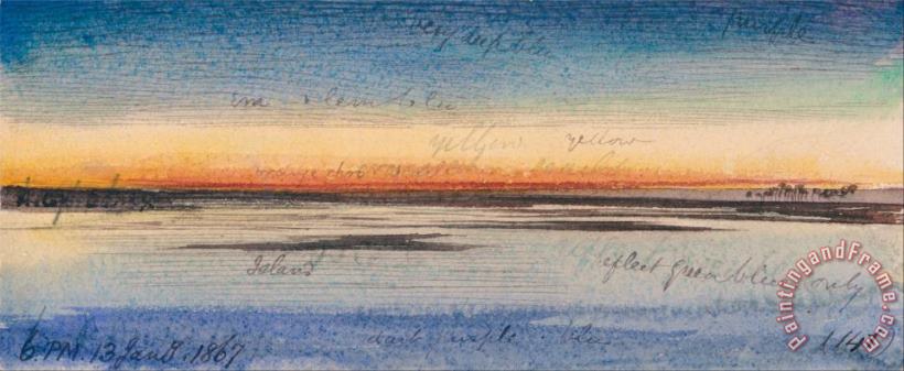 Edward Lear Sunset Along The Nile 2 Art Painting