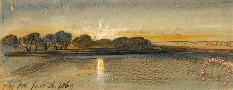 Edward Lear Sunset on The Nile Art Painting