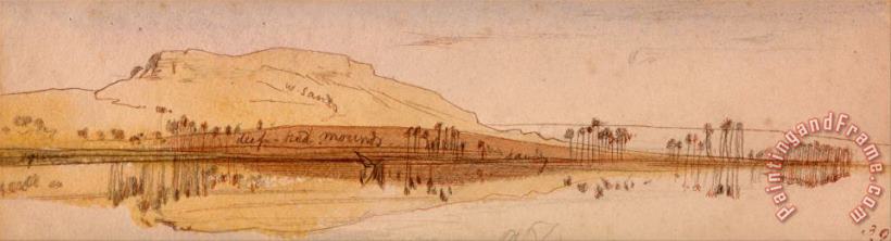 View on The Nile painting - Edward Lear View on The Nile Art Print