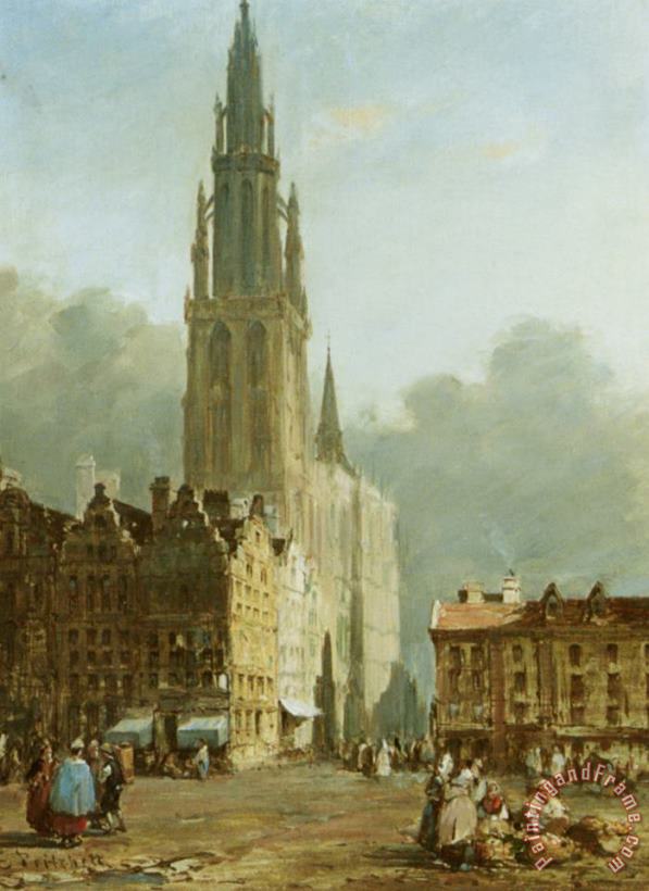 Antwerp painting - Edward Pritchett Antwerp Art Print