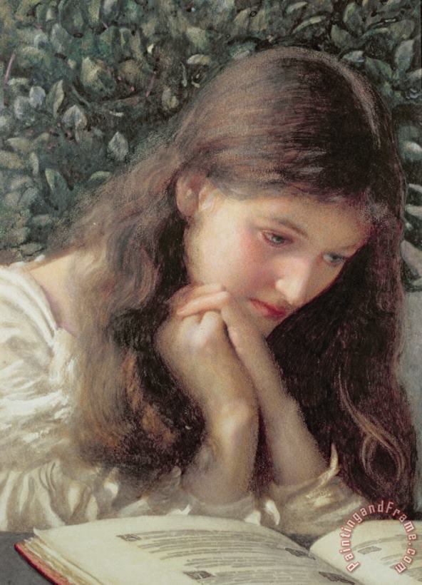 Idle Tears painting - Edward Robert Hughes Idle Tears Art Print