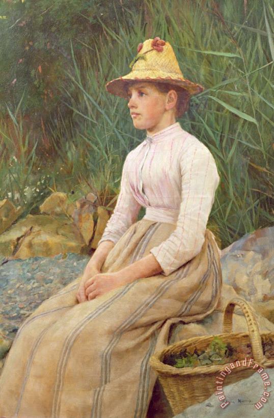 Seated Lady painting - Edwin Harris Seated Lady Art Print