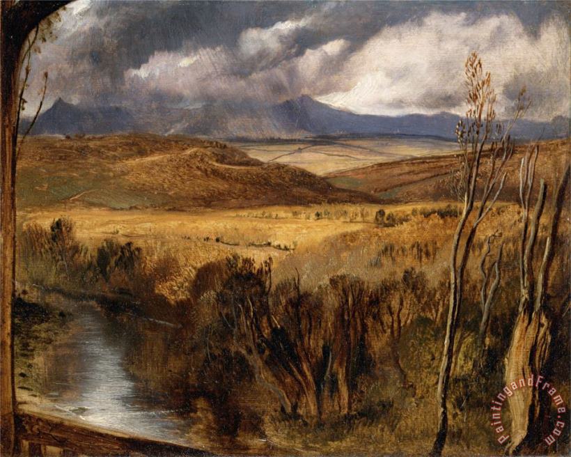 A Highland Landscape painting - Edwin Landseer A Highland Landscape Art Print