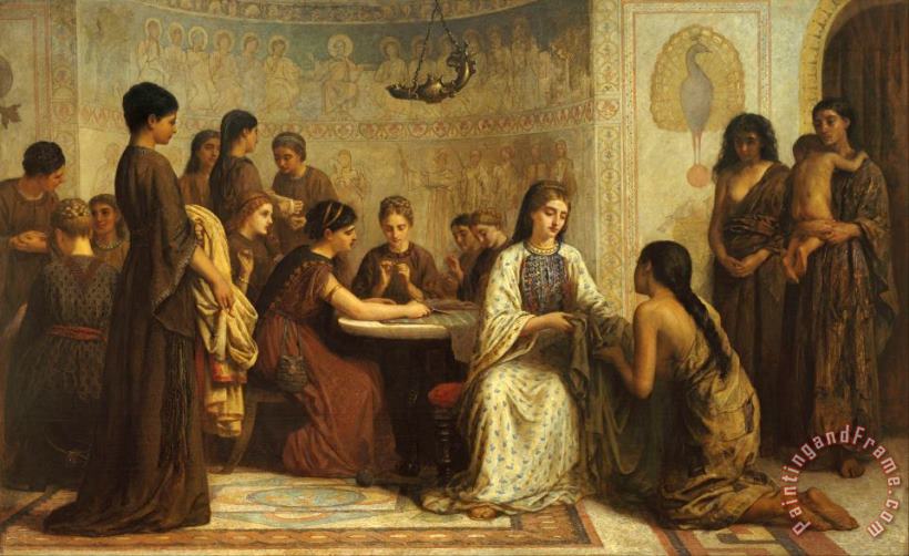 Edwin Long A Dorcas Meeting in The 6th Century Art Painting