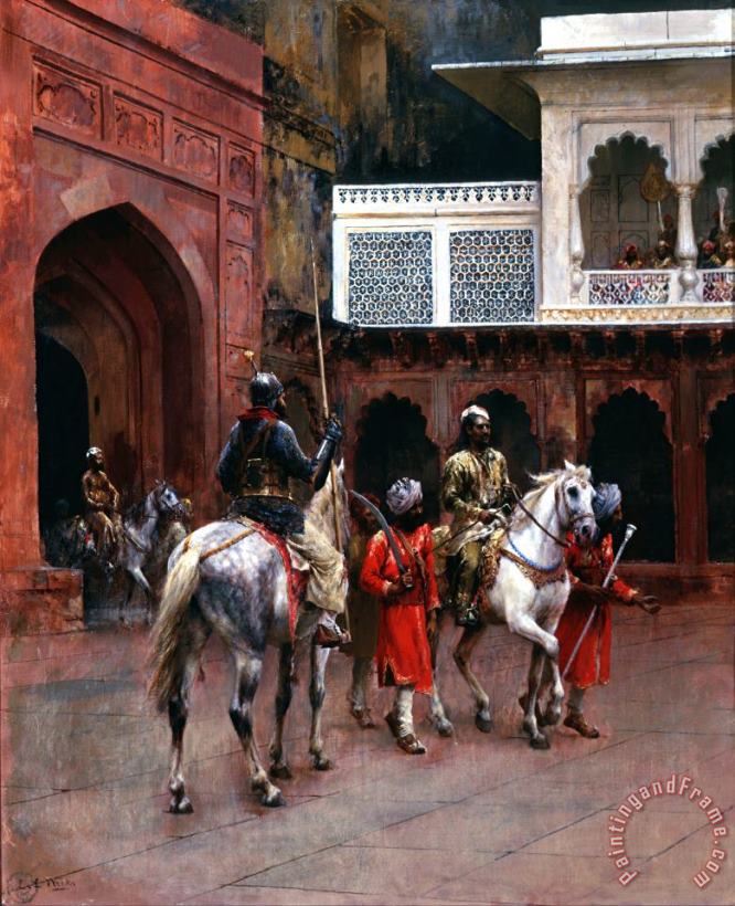 Indian Prince, Palace of Agra painting - Edwin Lord Weeks Indian Prince, Palace of Agra Art Print