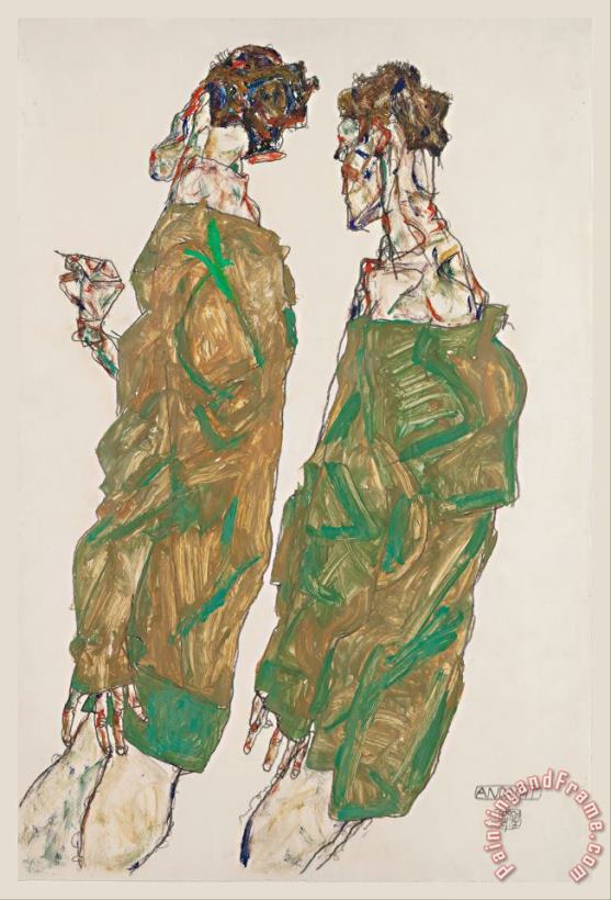 Egon Schiele Devotion Art Print