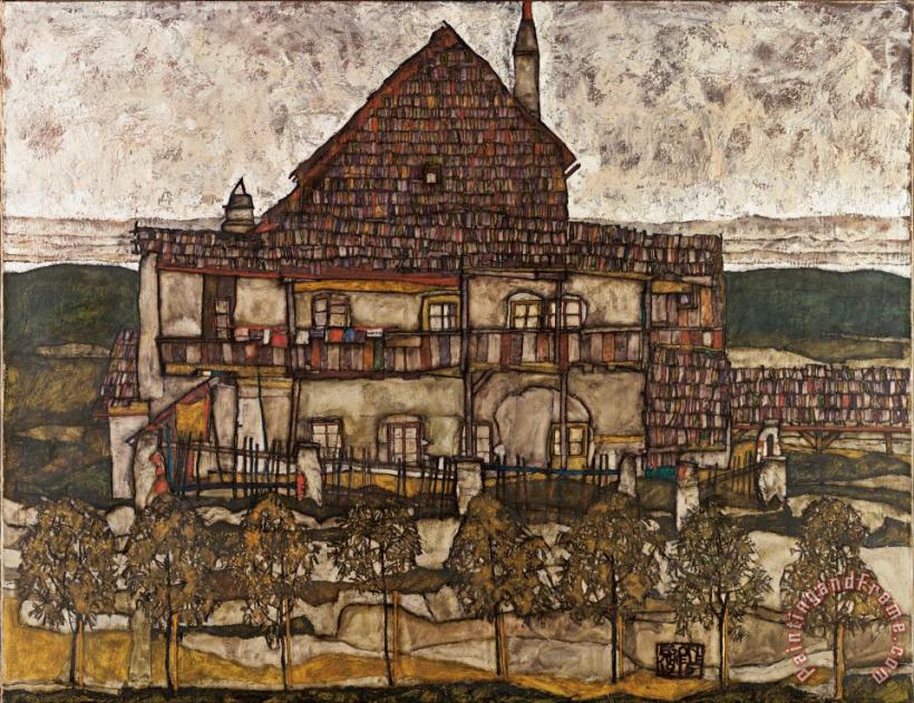Egon Schiele House with Shingle Roof (old House Ii) Art Print