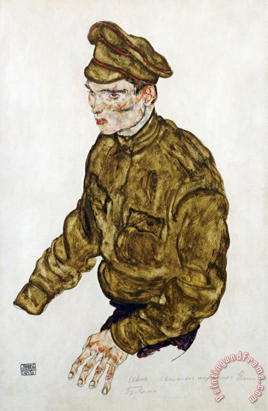 Egon Schiele Russian Prisioner of War Art Print
