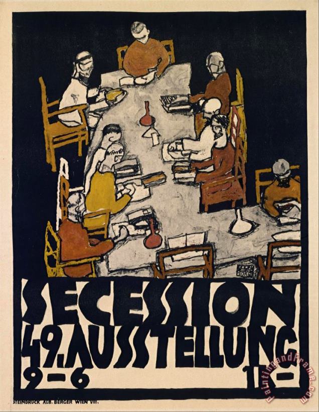 Secession 49. Exhibition painting - Egon Schiele Secession 49. Exhibition Art Print