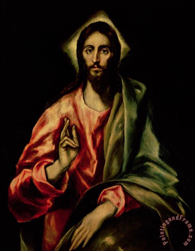 El Greco Christ Blessing Art Painting