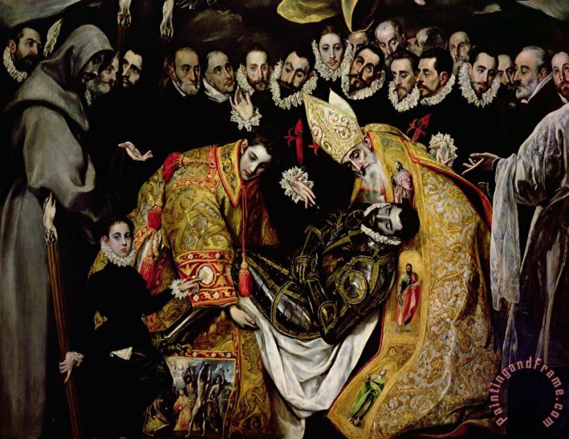 El Greco Domenico Theotocopuli The Burial Of Count Orgaz From A Legend Of 1323 Detail Of A Young Page Art Painting