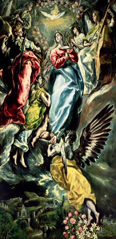 The Immaculate Conception painting - El Greco Domenico Theotocopuli The Immaculate Conception Art Print