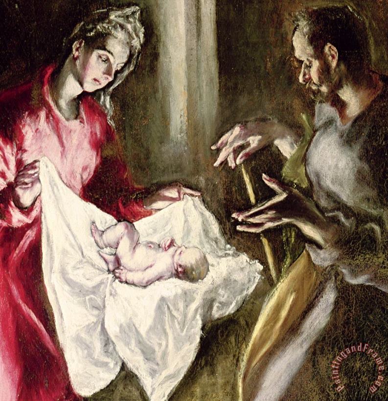 The Nativity painting - El Greco Domenico Theotocopuli The Nativity Art Print