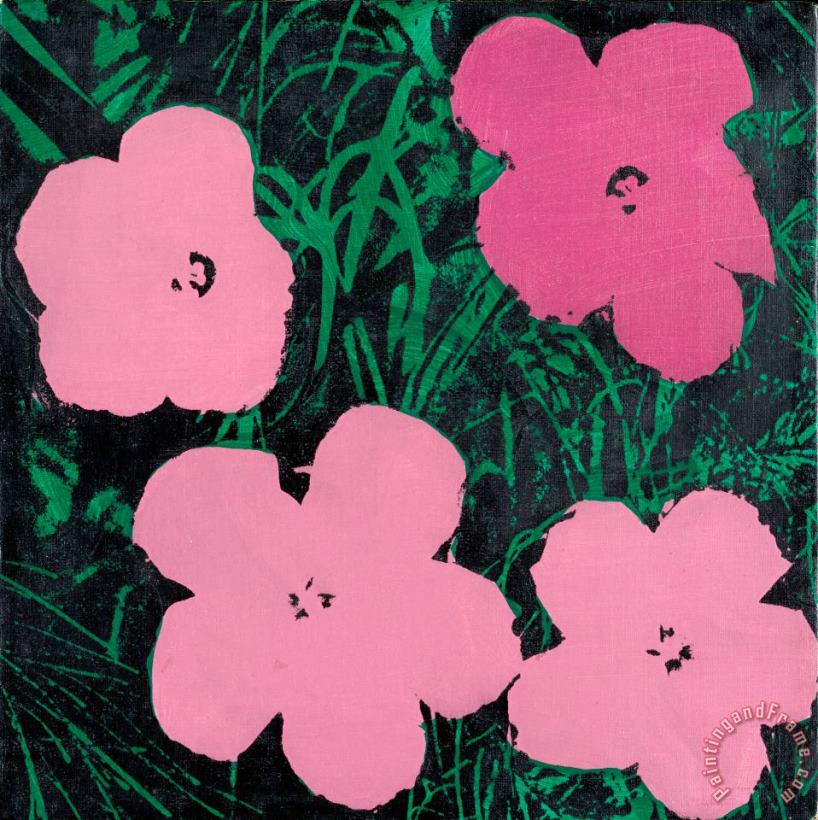 Elaine Sturtevant Study for Warhol Flowers Art Painting