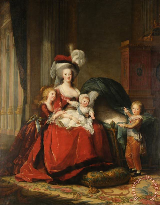 Marie Antoinette De Lorraine Habsbourg, Queen of France, And Her Children painting - Elisabeth Louise Vigee Lebrun Marie Antoinette De Lorraine Habsbourg, Queen of France, And Her Children Art Print Marie Antoinette De Lorraine Habsbourg, Queen of France, And Her Children painting - Elisabeth Louise Vigee Lebrun Marie Antoinette De Lorraine Habsbourg, Queen of France, And Her Children Art Print