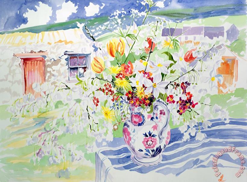 Elizabeth Jane Lloyd Spring Flowers On The Island Art Painting
