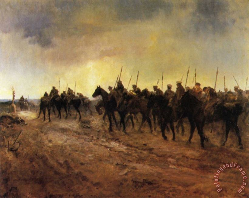 Elizabeth Thompson A Detachment of Cavalry in Flanders Art Painting