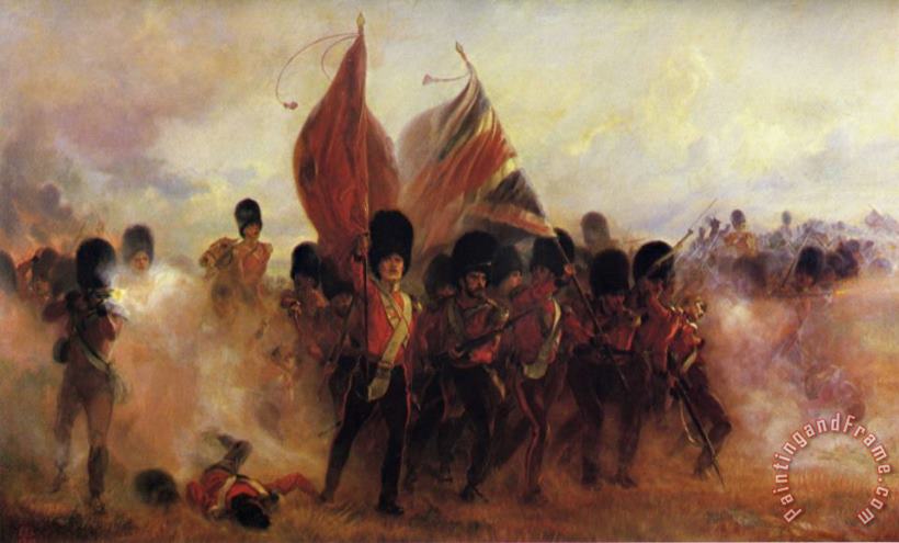 The Colours Advance of The Scots Guard at The Alma painting - Elizabeth Thompson The Colours Advance of The Scots Guard at The Alma Art Print