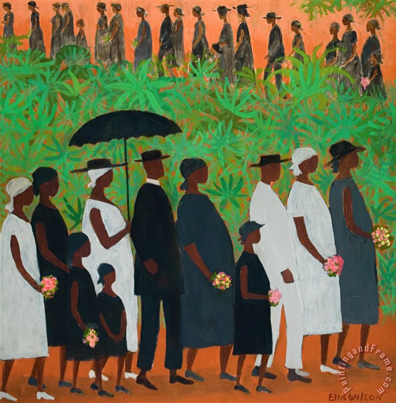 The Funeral Procession painting - Ellis Wilson The Funeral Procession Art Print