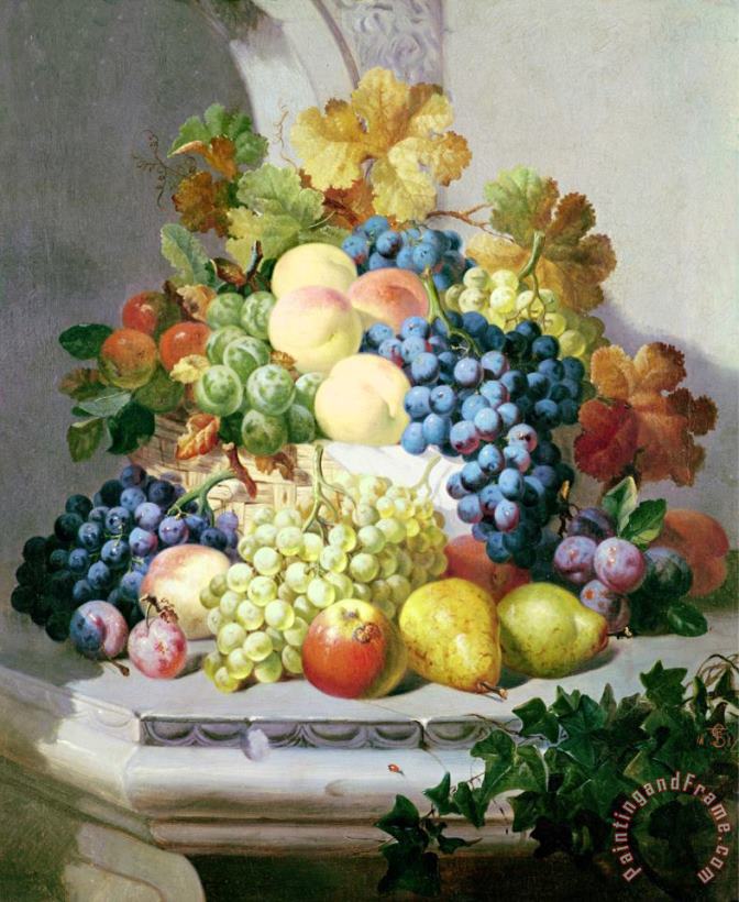 Eloise Harriet Stannard Still Life with Grapes And Pears Art Painting