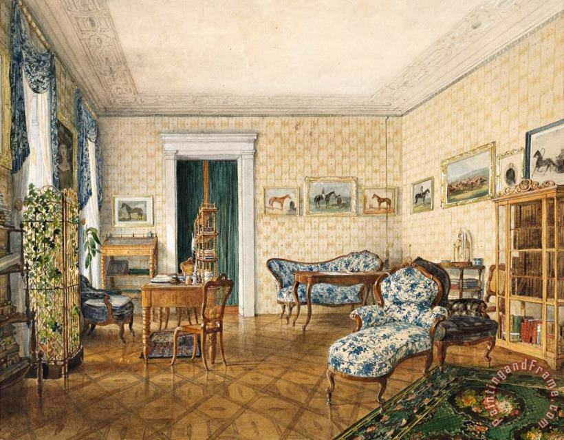 Emanuel Stockler Drawing Room of a Sportsman Art Painting