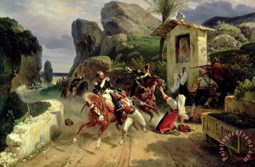 Italian Brigands Surprised By Papal Troops painting - Emile Jean Horace Vernet Italian Brigands Surprised By Papal Troops Art Print