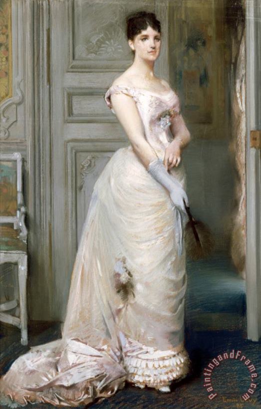 Emile Levy Portrait of Madame Jose Maria De Heredia Art Painting
