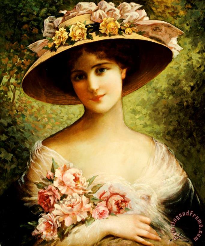 Emile Vernon The Fancy Bonnet Art Painting