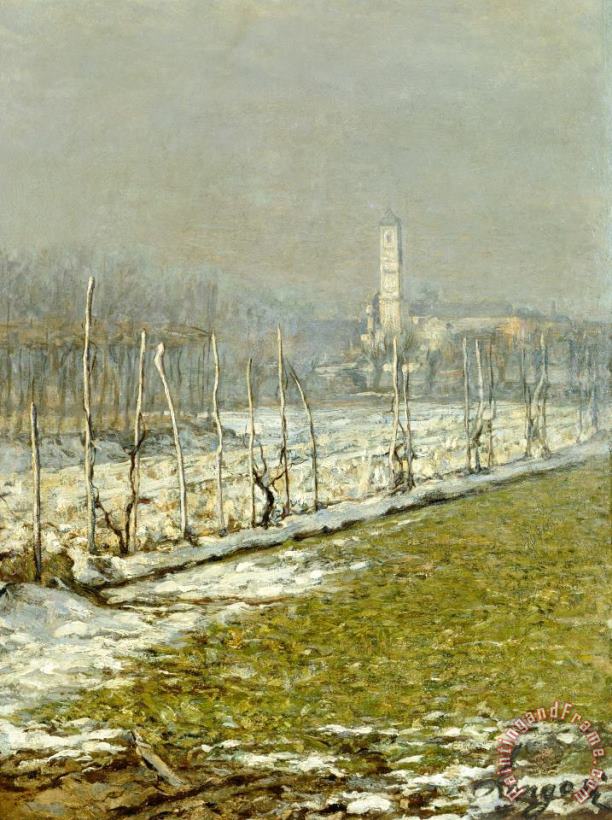 Emilio Longoni Landscape. Winter Sun Art Painting
