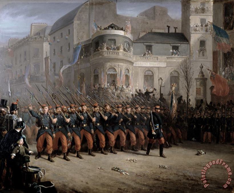 Emmanuel Masse The Return of the Troops to Paris from the Crimea Art Print
