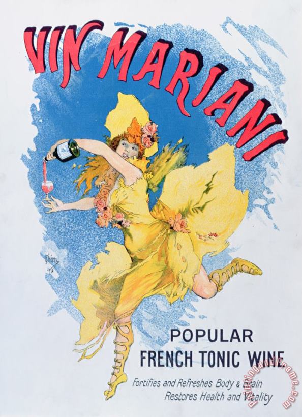 English School Advertisement For Vin Mariani From Theatre Magazine Art Painting