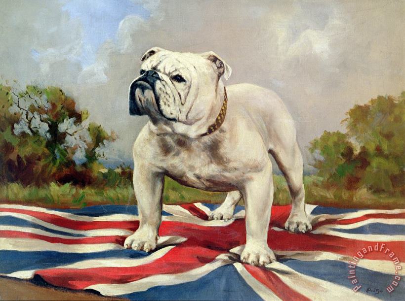 British Bulldog painting - English School British Bulldog Art Print British Bulldog painting - English School British Bulldog Art Print