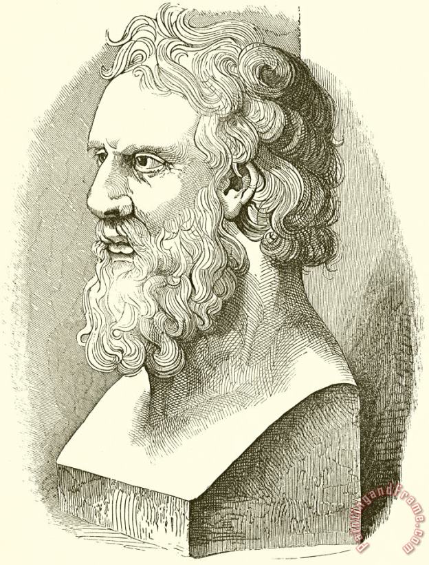 Greek Bust Of Plato painting - English School Greek Bust Of Plato Art Print