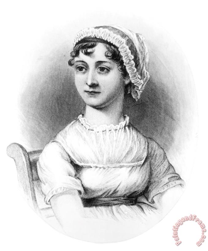 English School Portrait Of Jane Austen Art Painting