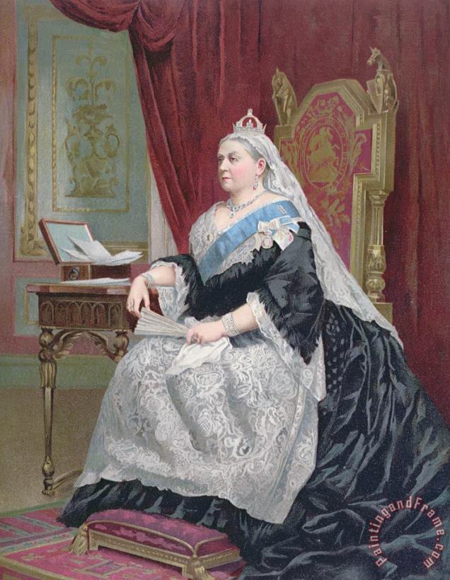 Portrait Of Queen Victoria painting - English School Portrait Of Queen Victoria Art Print