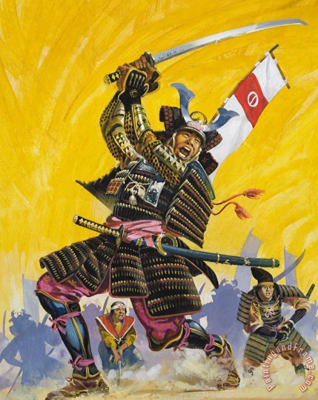 English School Samurai Warriors Art Print