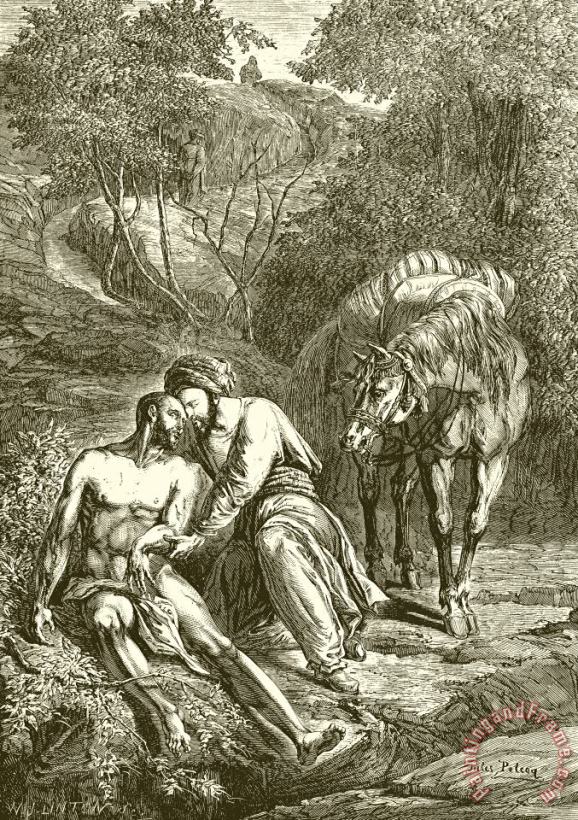 The Good Samaritan painting - English School The Good Samaritan Art Print