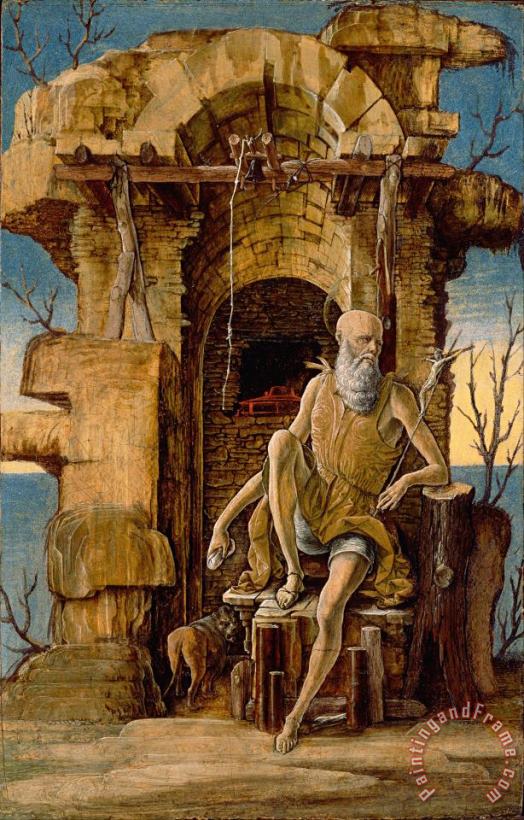 Ercole De'roberti Saint Jerome in The Wilderness Art Print
