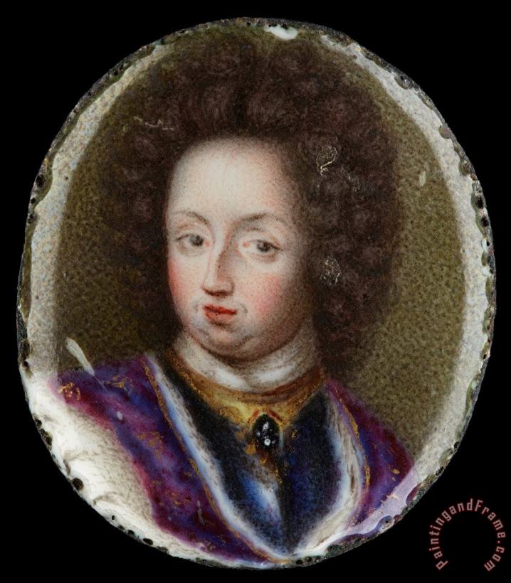 Miniature Portrait of Charles Xi, King of Sweden 1660 1697 painting - Erik Utterhielm Miniature Portrait of Charles Xi, King of Sweden 1660 1697 Art Print