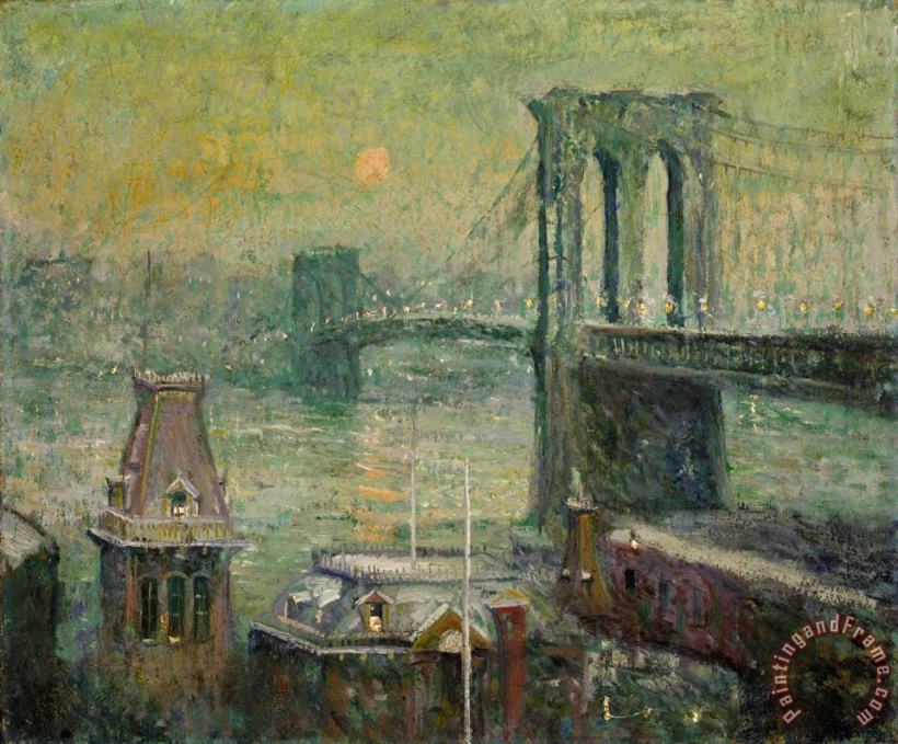 Ernest Lawson Brooklyn Bridge Art Painting