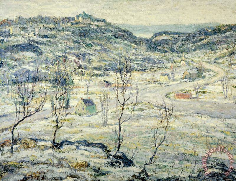 Harlem Valley, Winter painting - Ernest Lawson Harlem Valley, Winter Art Print