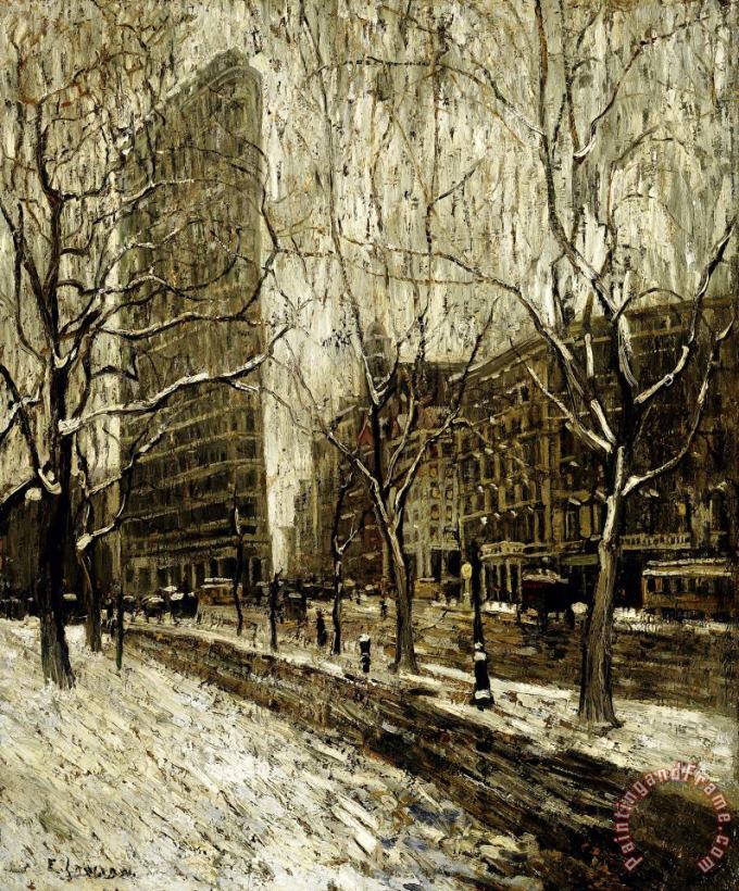 Ernest Lawson The Flatiron Building, New York Art Painting