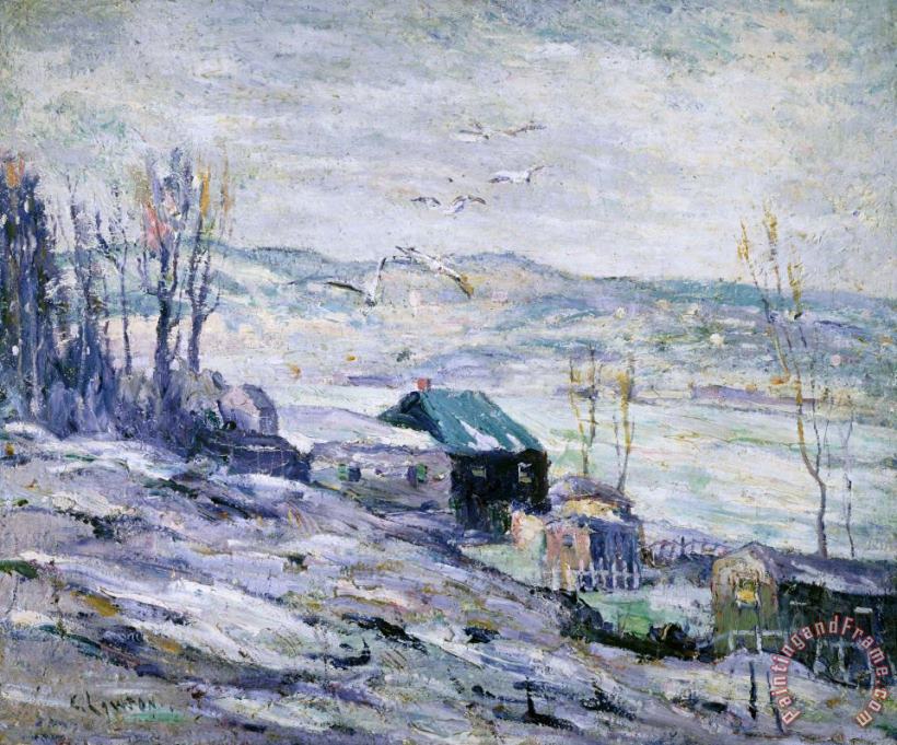 Windy Day, Bronx River painting - Ernest Lawson Windy Day, Bronx River Art Print