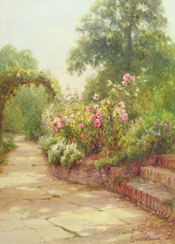 The Garden Steps painting - Ernest Walbourn The Garden Steps Art Print