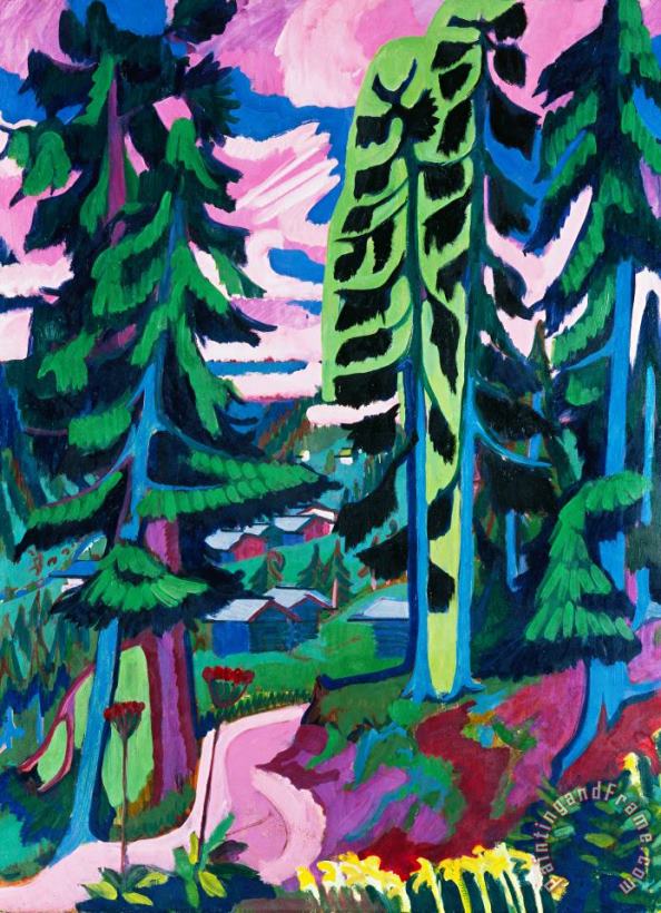 Ernst Ludwig Kirchner Forest Path In Summer Art Print