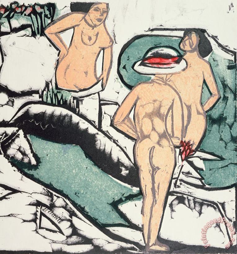 Nude Women painting - Ernst Ludwig Kirchner Nude Women Art Print