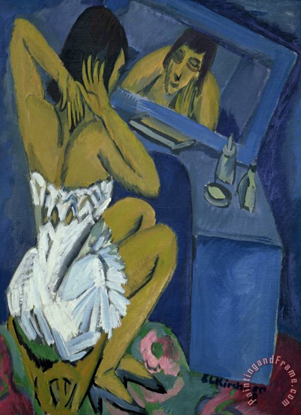 Woman Before The Mirror painting - Ernst Ludwig Kirchner Woman Before The Mirror Art Print