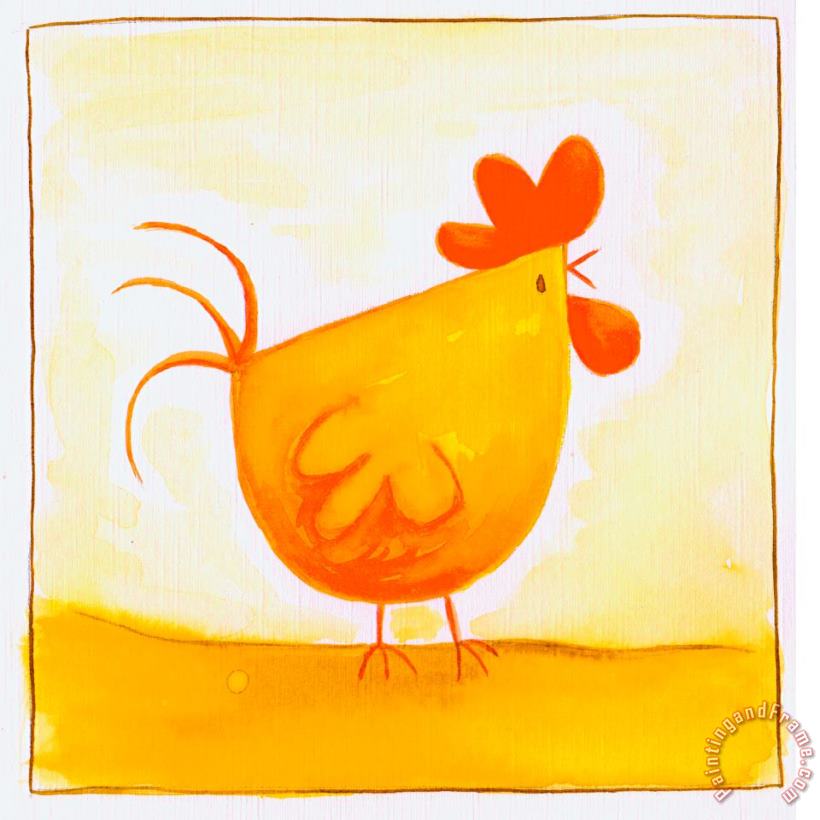 Chicken painting - Esteban Studio Chicken Art Print