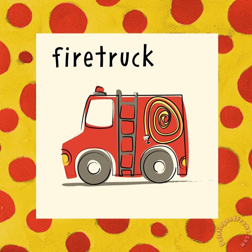 Firetruck painting - Esteban Studio Firetruck Art Print